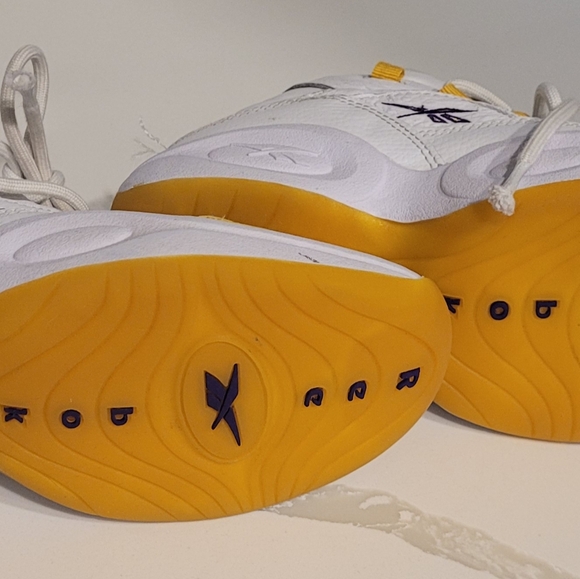 Kids Reebok Question Mid Yellow Toe - Picture 3 of 3